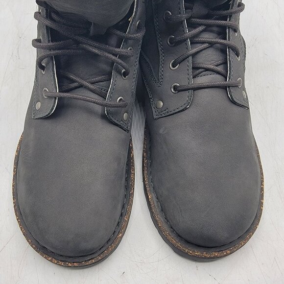 Birkenstock Bryson Womens 41 E Gray Shearling Waxy Nubuck Graphite Boots - Picture 10 of 14